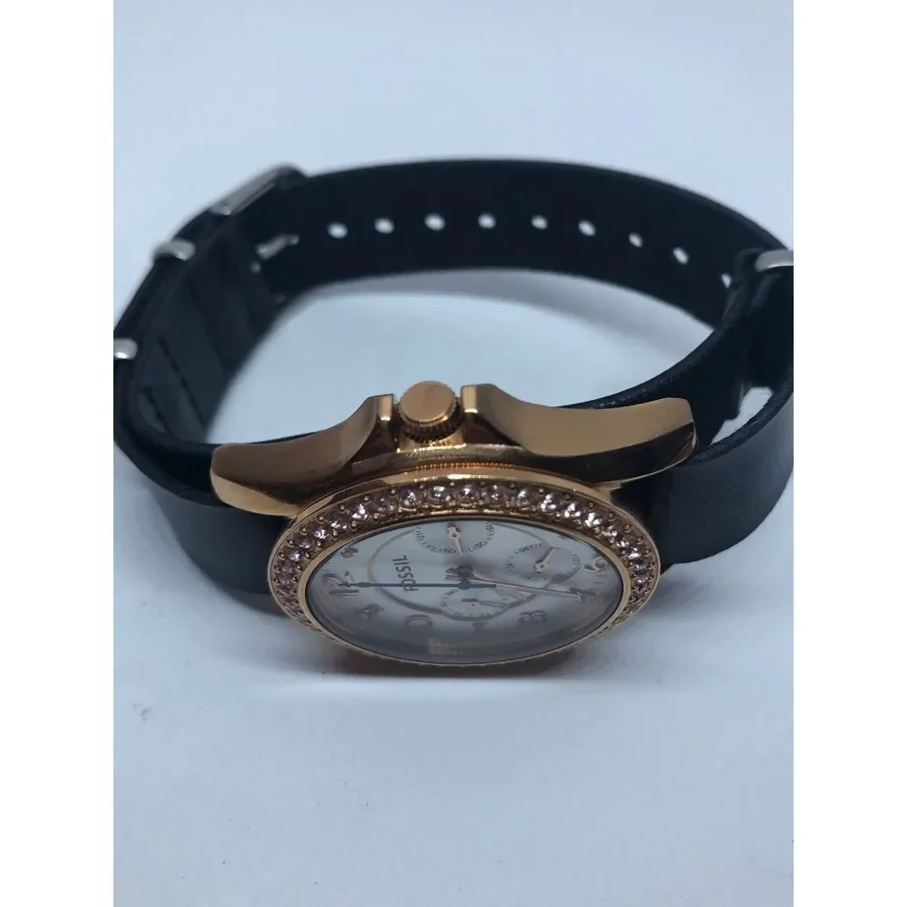 Fossil ES3887 Women's Analog Silver Dial Quartz Watch With Custom Band RK389